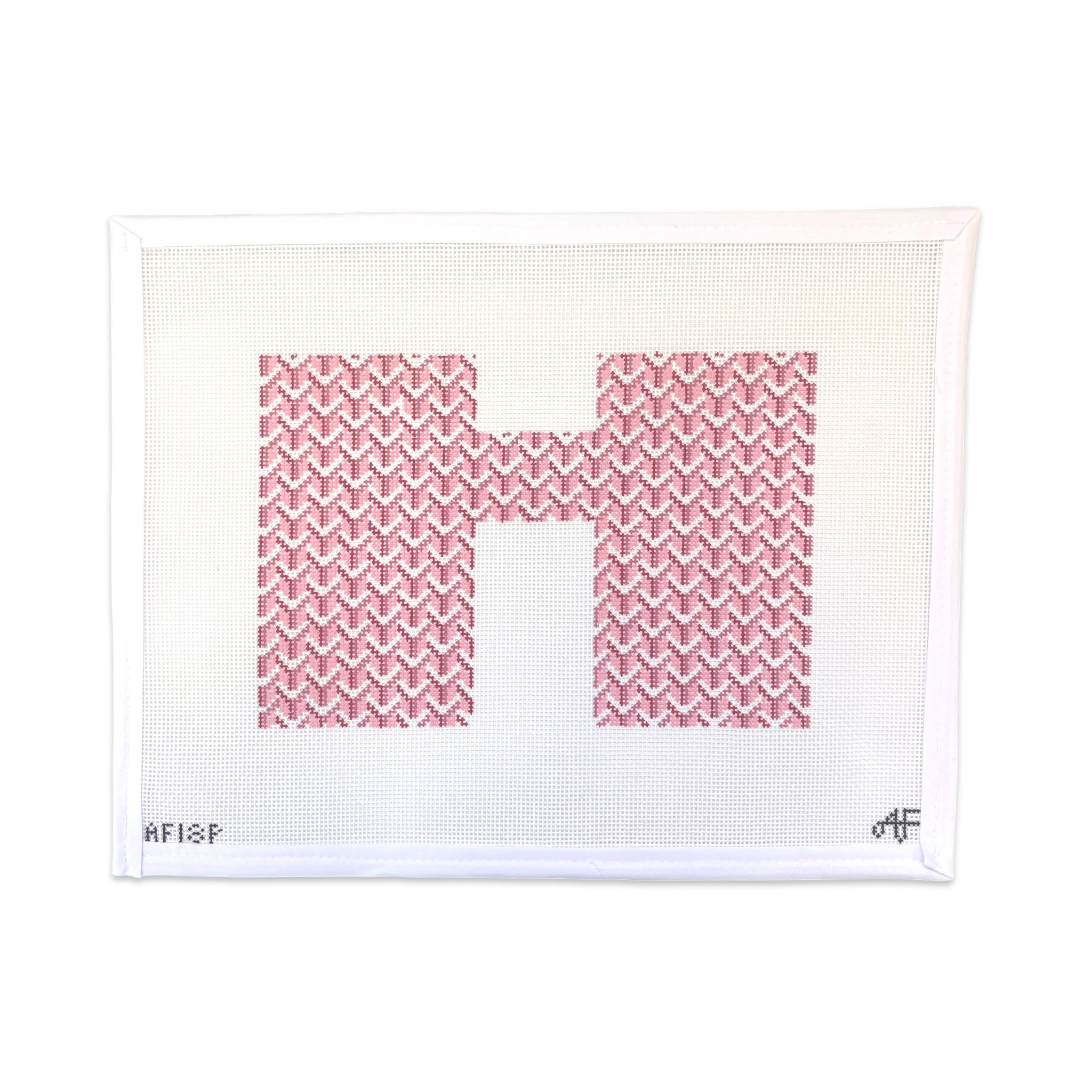Y PATTERN RED MONOGRAM POUCH FRONT – STITCH N BITCH SISTERS